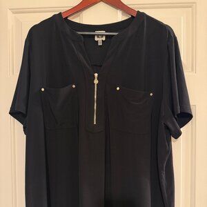 Anne Klein 3x short sleeve blouse